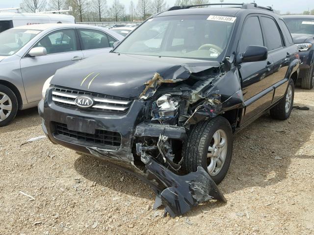 KNDJF723277354168 - 2007 KIA SPORTAGE E BLACK photo 9