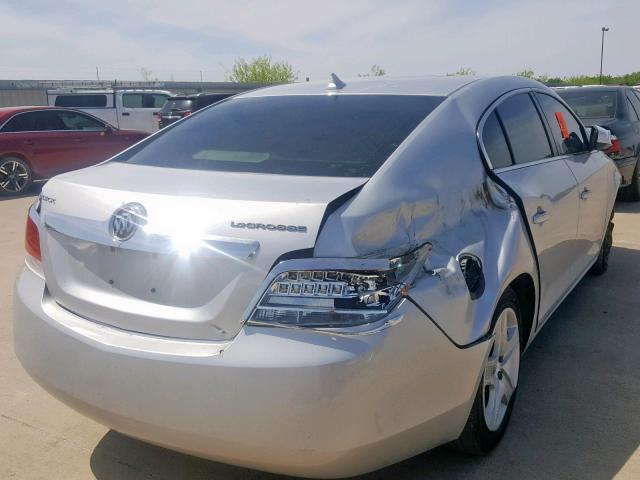 1G4GB5EG0AF325396 - 2010 BUICK LACROSSE C SILVER photo 4