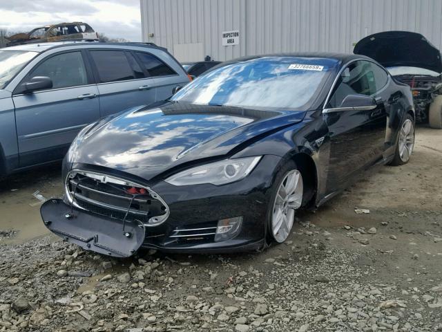 5YJSA1H22FF082406 - 2015 TESLA MODEL S 85 BLACK photo 2