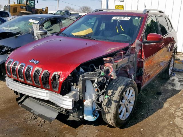 1C4PJLCB8EW171920 - 2014 JEEP CHEROKEE L RED photo 2