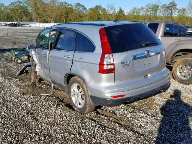 5J6RE4H77AL014103 - 2010 HONDA CR-V EXL SILVER photo 3