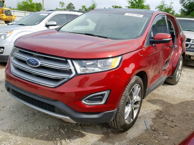 2FMPK3K95JBB09300 - 2018 FORD EDGE TITAN RED photo 2