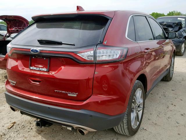 2FMPK3K95JBB09300 - 2018 FORD EDGE TITAN RED photo 4