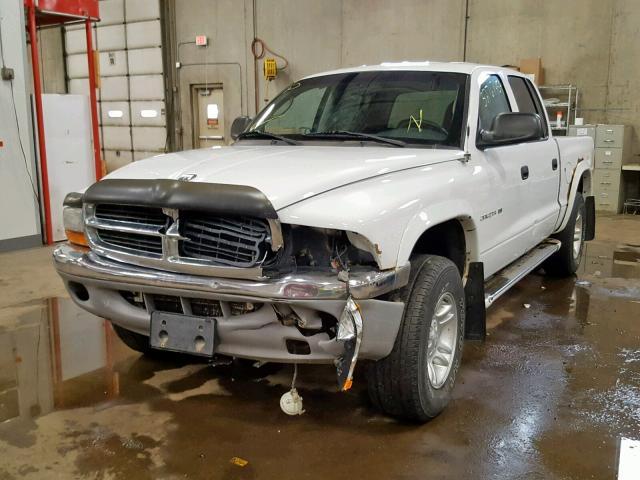 1B7HG2AN91S309220 - 2001 DODGE DAKOTA QUA WHITE photo 2