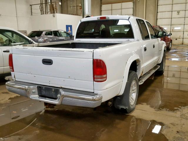 1B7HG2AN91S309220 - 2001 DODGE DAKOTA QUA WHITE photo 4