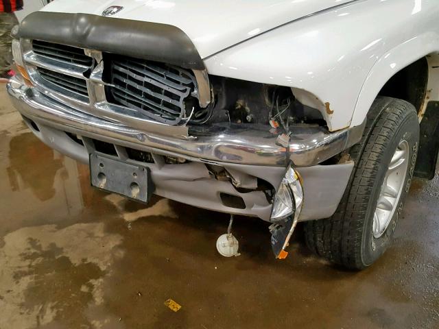 1B7HG2AN91S309220 - 2001 DODGE DAKOTA QUA WHITE photo 9