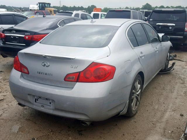 JNKCV61E99M305268 - 2009 INFINITI G37 BASE SILVER photo 4