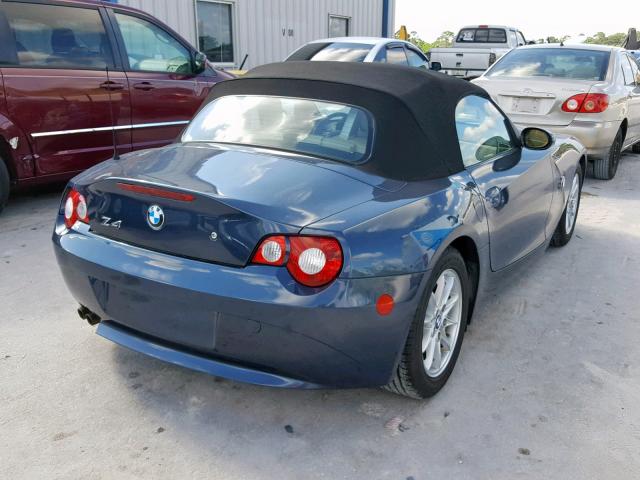 4USBT33595LS54265 - 2005 BMW Z4 2.5 BLUE photo 4