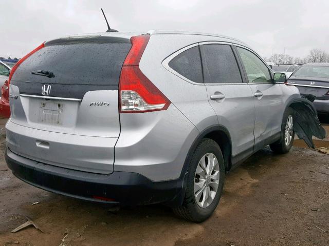 JHLRM4H78CC027182 - 2012 HONDA CR-V EXL SILVER photo 4