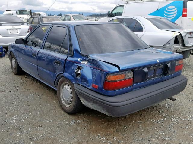 JT2AE91A8L3371212 - 1990 TOYOTA COROLLA BLUE photo 3