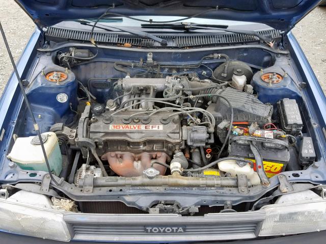 JT2AE91A8L3371212 - 1990 TOYOTA COROLLA BLUE photo 7