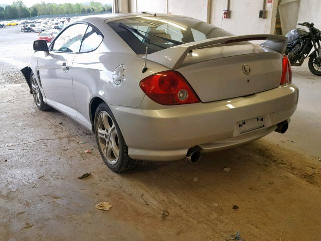 KMHHN65F64U132324 - 2004 HYUNDAI TIBURON GT SILVER photo 3