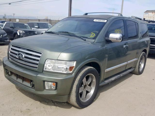 5N3AA08C94N803689 - 2004 INFINITI QX56 GREEN photo 2