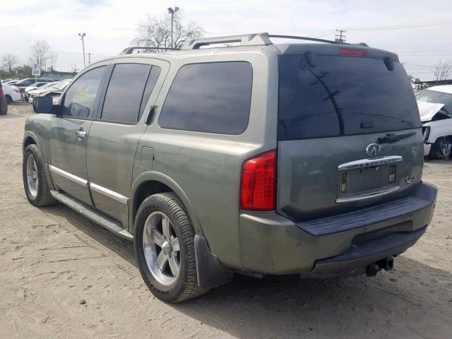 5N3AA08C94N803689 - 2004 INFINITI QX56 GREEN photo 3