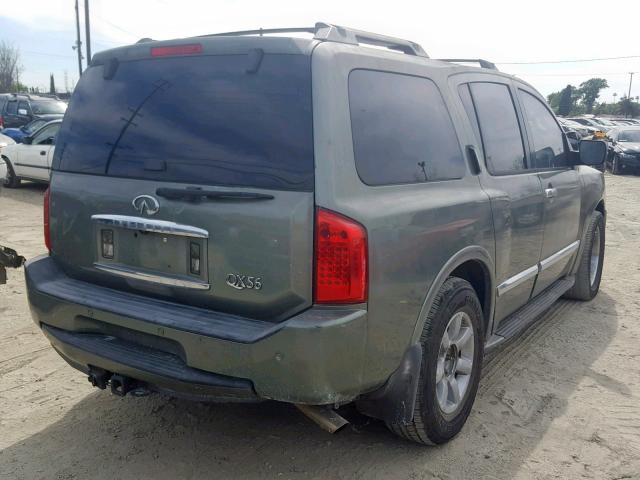 5N3AA08C94N803689 - 2004 INFINITI QX56 GREEN photo 4