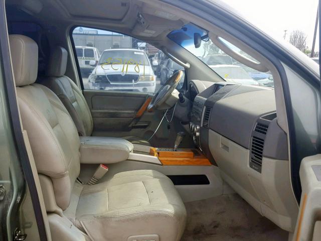 5N3AA08C94N803689 - 2004 INFINITI QX56 GREEN photo 5