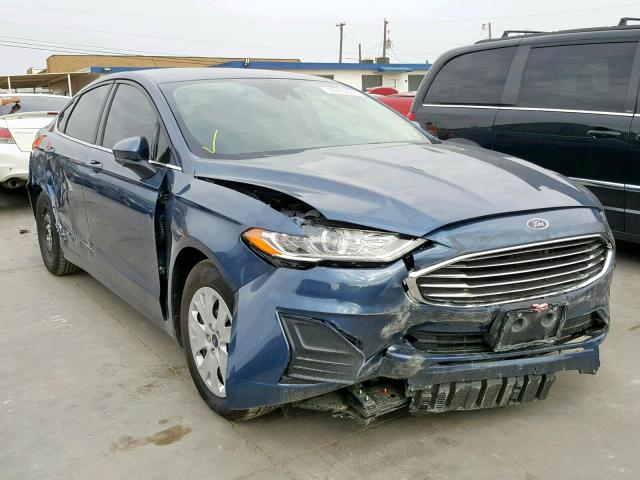 3FA6P0G73KR132106 - 2019 FORD FUSION S BLUE photo 1