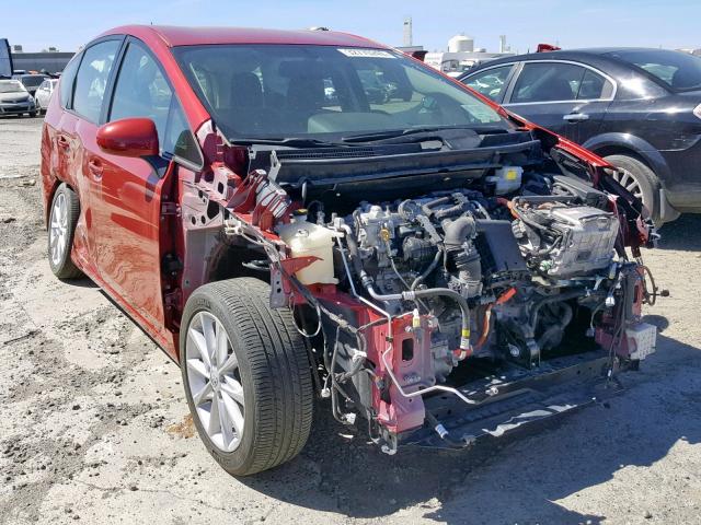 JTDZN3EU4C3140612 - 2012 TOYOTA PRIUS V RED photo 1