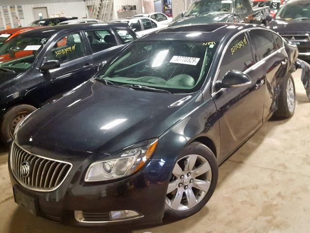 2G4GT5GV7C9107962 - 2012 BUICK REGAL PREM BLACK photo 2