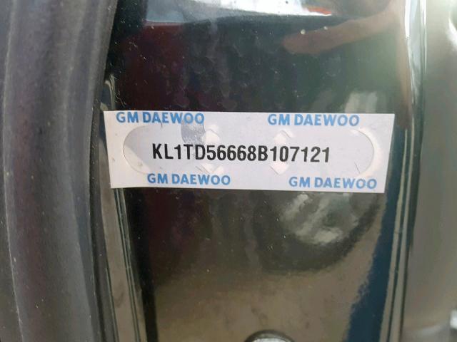 KL1TD56668B107121 - 2008 CHEVROLET AVEO BASE Қара фото 10