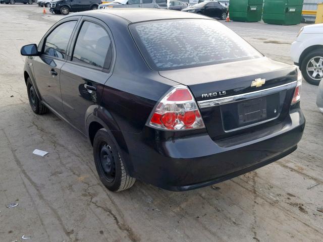 KL1TD56668B107121 - 2008 CHEVROLET AVEO BASE Қара фото 3