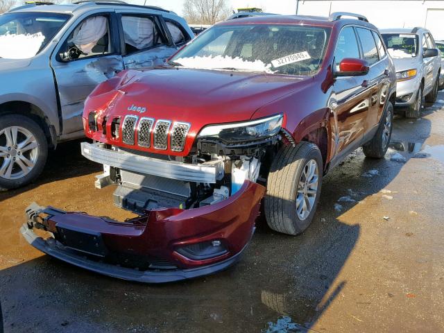 1C4PJMLB5KD356083 - 2019 JEEP CHEROKEE L MAROON photo 2