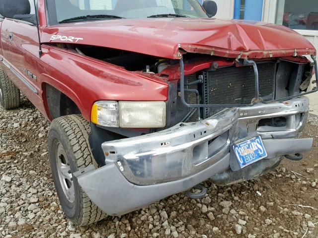 3B7KF22Z9WG138350 - 1998 DODGE RAM 2500 BURGUNDY photo 9