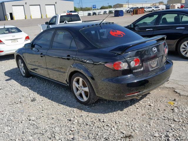 1YVHP80D665M46594 - 2006 MAZDA 6 S BLACK photo 3