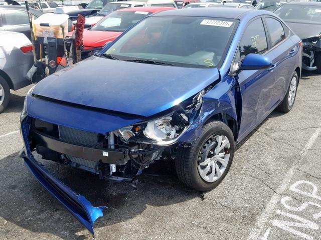 3KPC24A30KE061141 - 2019 HYUNDAI ACCENT SE BLUE photo 2