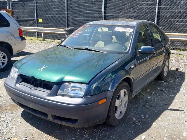 3VWSK69M22M135487 - 2002 VOLKSWAGEN JETTA GLS GREEN photo 2