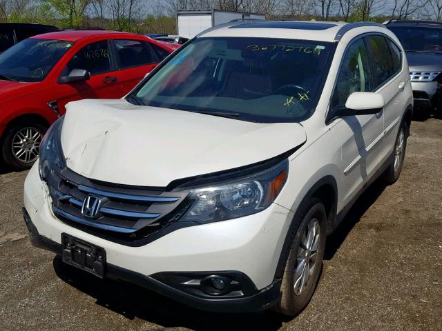 5J6RM4H72EL017841 - 2014 HONDA CR-V EXL WHITE photo 2