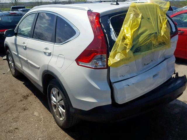 5J6RM4H72EL017841 - 2014 HONDA CR-V EXL WHITE photo 3