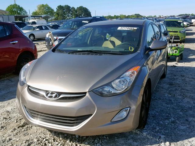 5NPDH4AE1DH358275 - 2013 HYUNDAI ELANTRA GL GOLD photo 2