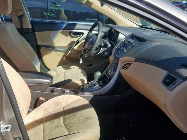 5NPDH4AE1DH358275 - 2013 HYUNDAI ELANTRA GL GOLD photo 5