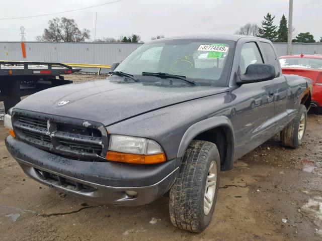 1D7GL32K44S679809 - 2004 DODGE DAKOTA SPO GRAY photo 2