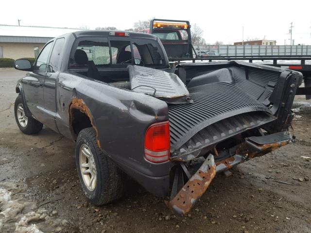 1D7GL32K44S679809 - 2004 DODGE DAKOTA SPO GRAY photo 3