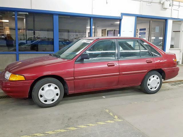 1FARP14J0RW200288 - 1994 FORD ESCORT LX RED photo 9