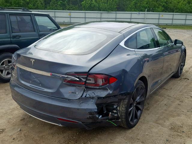 5YJSA1DP1DFP25598 - 2013 TESLA MODEL S GRAY photo 4