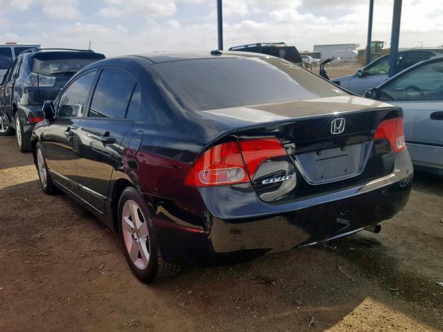 2HGFA16928H342335 - 2008 HONDA CIVIC EXL BLACK photo 3