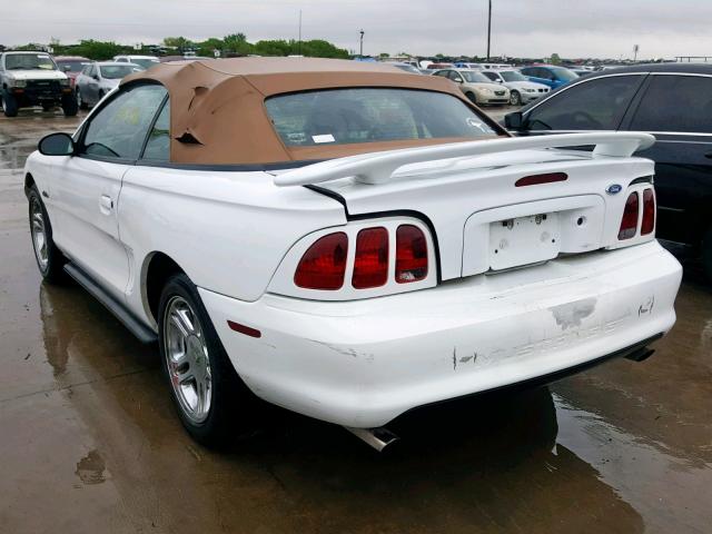 1FALP45X8TF199621 - 1996 FORD MUSTANG GT WHITE photo 3