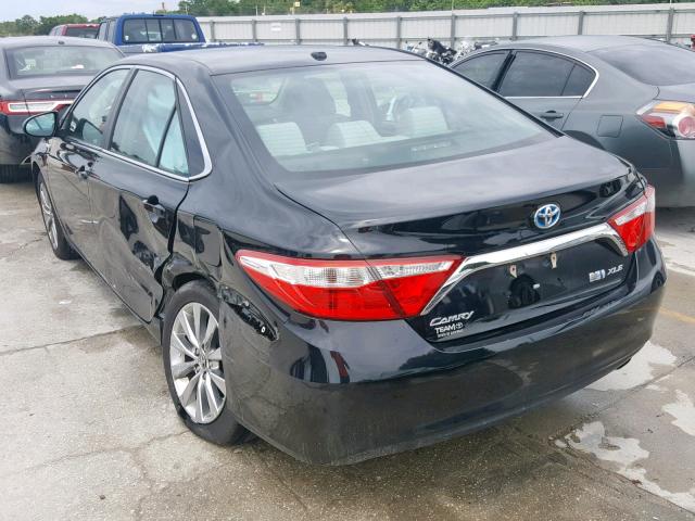 4T1BD1FK5FU162313 - 2015 TOYOTA CAMRY HYBR BLACK photo 3