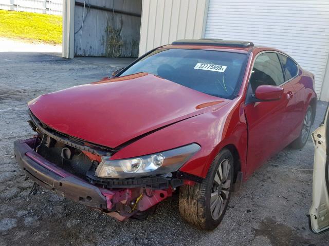 1HGCS1B80BA002992 - 2011 HONDA ACCORD EXL RED photo 2