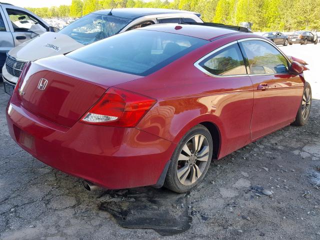 1HGCS1B80BA002992 - 2011 HONDA ACCORD EXL RED photo 4