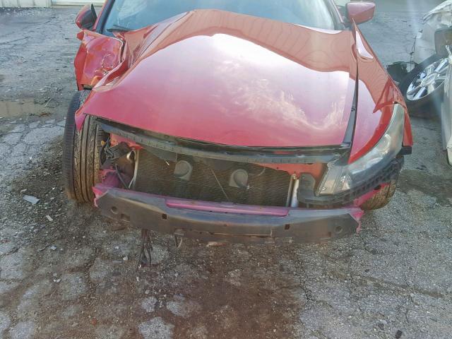 1HGCS1B80BA002992 - 2011 HONDA ACCORD EXL RED photo 7