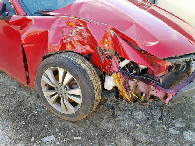 1HGCS1B80BA002992 - 2011 HONDA ACCORD EXL RED photo 9