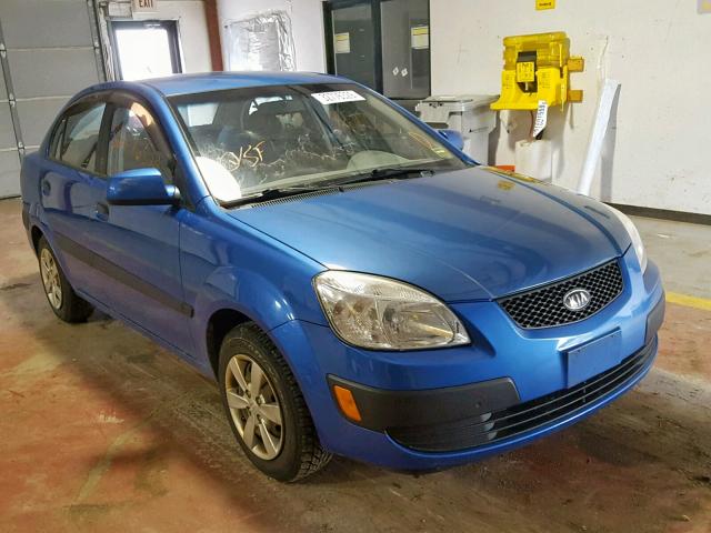 KNADE123X86338219 - 2008 KIA RIO BASE BLUE photo 1