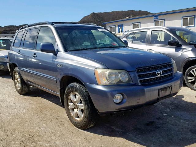 JTEGF21AX30085090 - 2003 TOYOTA HIGHLANDER BLUE photo 1