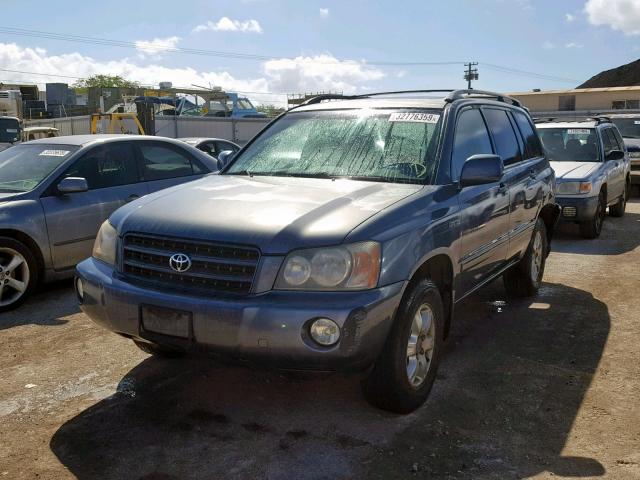 JTEGF21AX30085090 - 2003 TOYOTA HIGHLANDER BLUE photo 2