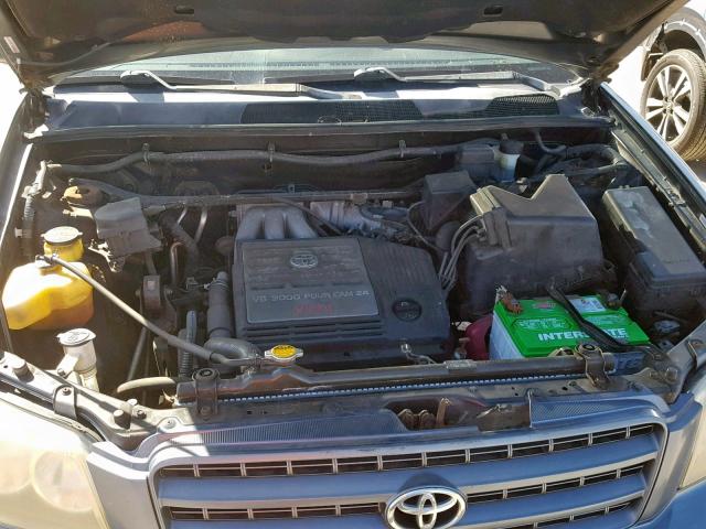 JTEGF21AX30085090 - 2003 TOYOTA HIGHLANDER BLUE photo 7