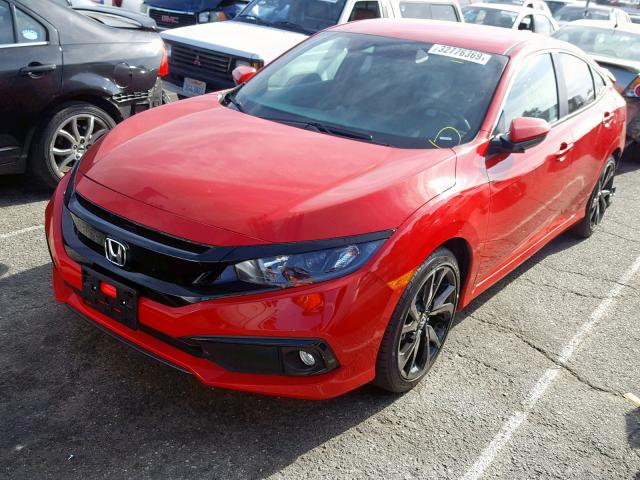 2HGFC2F82KH521067 - 2019 HONDA CIVIC SPOR RED photo 2